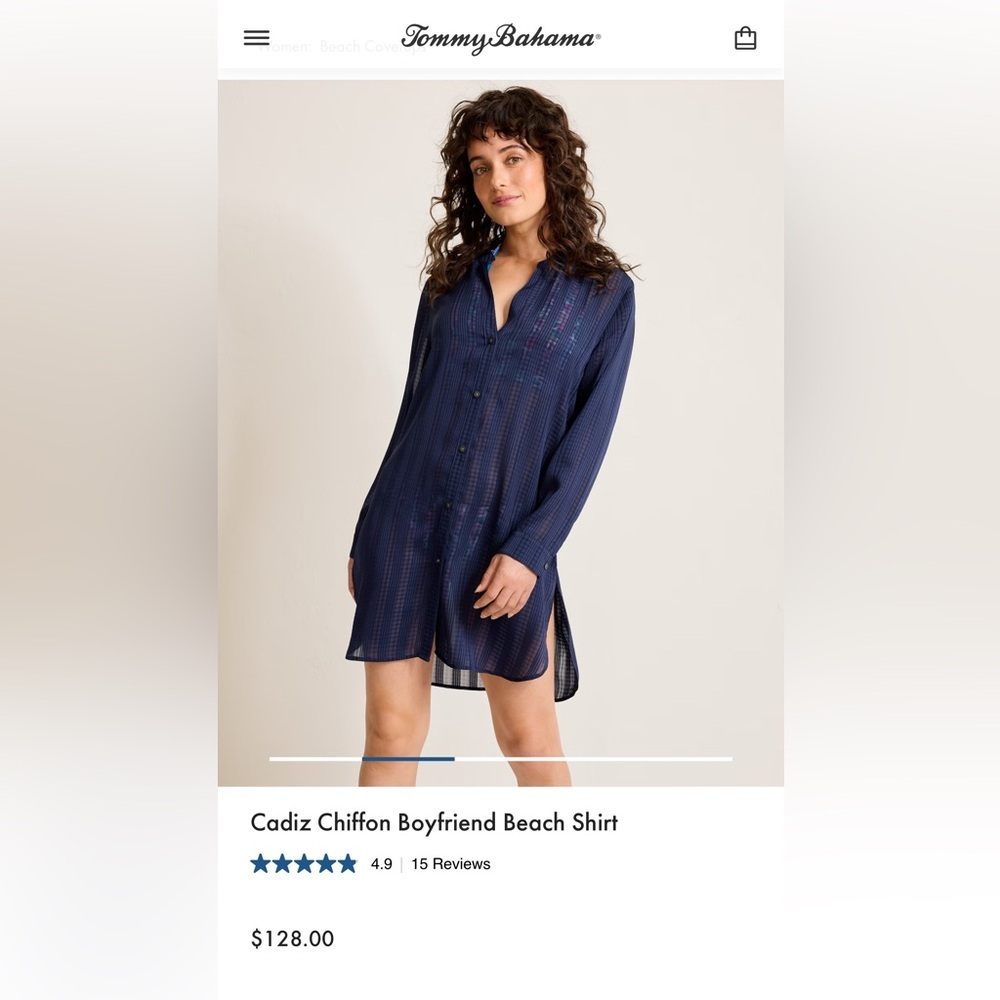 Tommy Bahama Tunic Dress Size Small Cover up